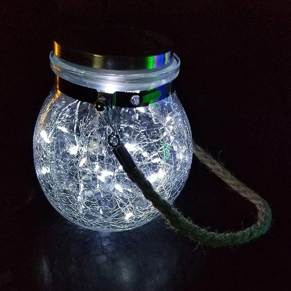 LED-светильник Ночник садовый стеклянный с солнечной батареей 30LED Wharm White RGB - фото 6