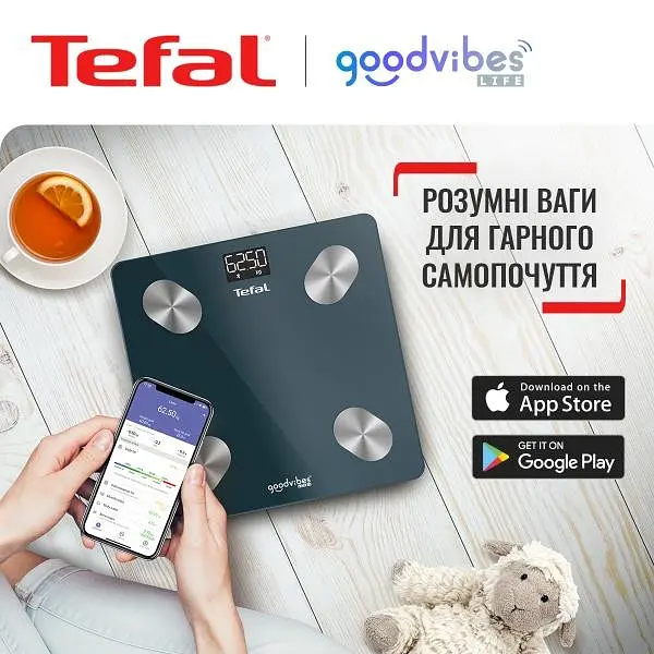 Весы электронные напольные Tefal Goodvibes LIFE+BM9620S1 - фото 2