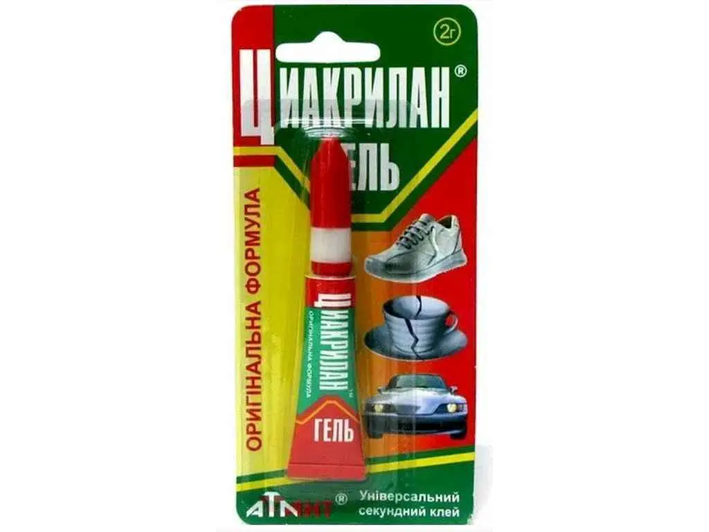 Супер-клей Циакрилан 2г універсальний секундний «Гель»