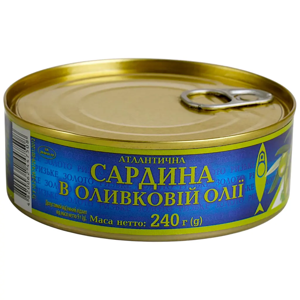 Сардина атлантична Ризьке Золото No3 в оливковій олії 240 г - фото 2
