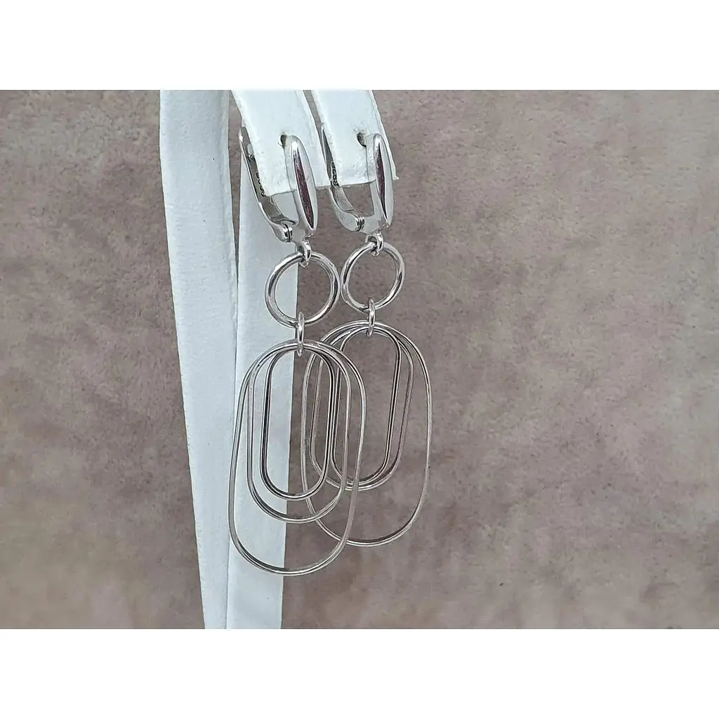 Серебряные серьги-подвески TOP Silver. 520602 - фото 3