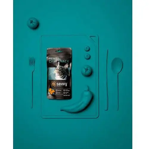 Хрустящие лакомства Savory Snack Подушечки для поощрения кошек здоровье зубов 60 г - фото 6
