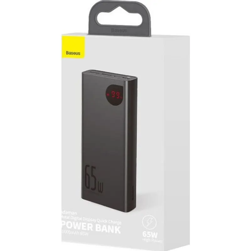 Павербанк Baseus Adaman 65W 20000mAh Black (PPIMDA-D01) - фото 9