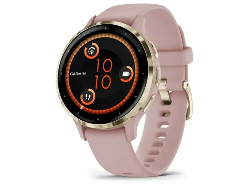 Смарт-годинник Garmin Venu 3S Soft Gold S. Steel Bezel w. Dust Rose Case and S. Band (010-02785-03)