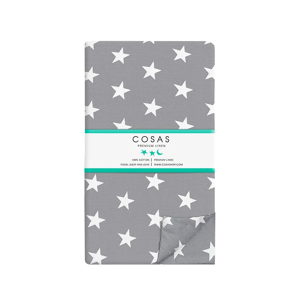 Комплект постільної білизни Cosas Stars CS2 Полуторний сірий (StarsBGrey_El140-Grey_155) - фото 4