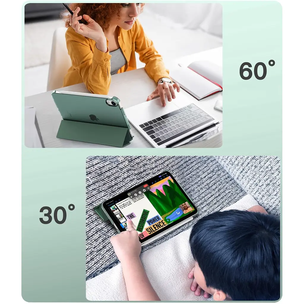 Чохол до планшета BeCover Tri Fold Hard Apple iPad Mini 7 2024 Dark Green (712451) - фото 8
