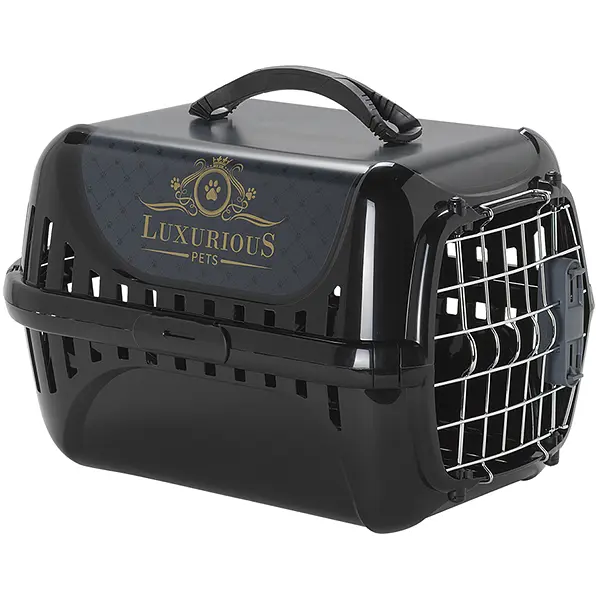 Переноска для котів та собак Moderna Trendy Runner Luxurious чорна до 5 кг 50х32х34,5 см T153015AA