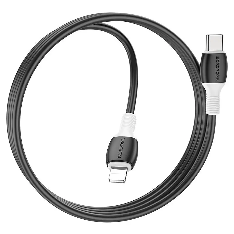 Дата кабель Borofone BX84 Rise Type-C to Lightning 20W (1m) Black - фото 3