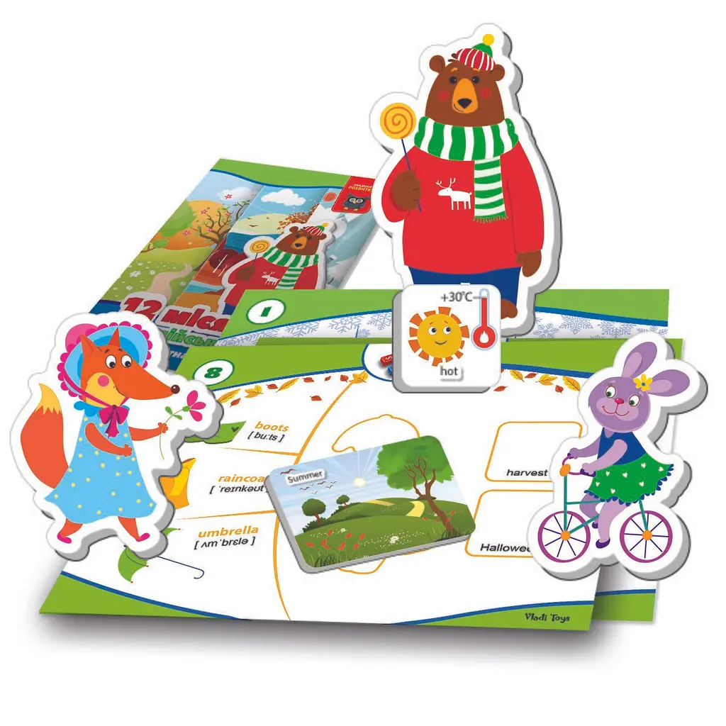 Гра розвиваюча Англійська 12 місяців Vladi Toys VT5411-10 (4820234764792) shop (4820234764792) - фото 2