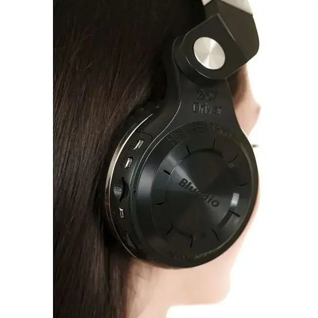Бездротові навушники Bluedio T2 Plus Bluetooth із вбудованим радіо Чорні - фото 4