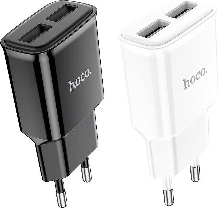 Мережевий зарядний пристрій Hoco C88A 2-USB Black [118821] - фото 4