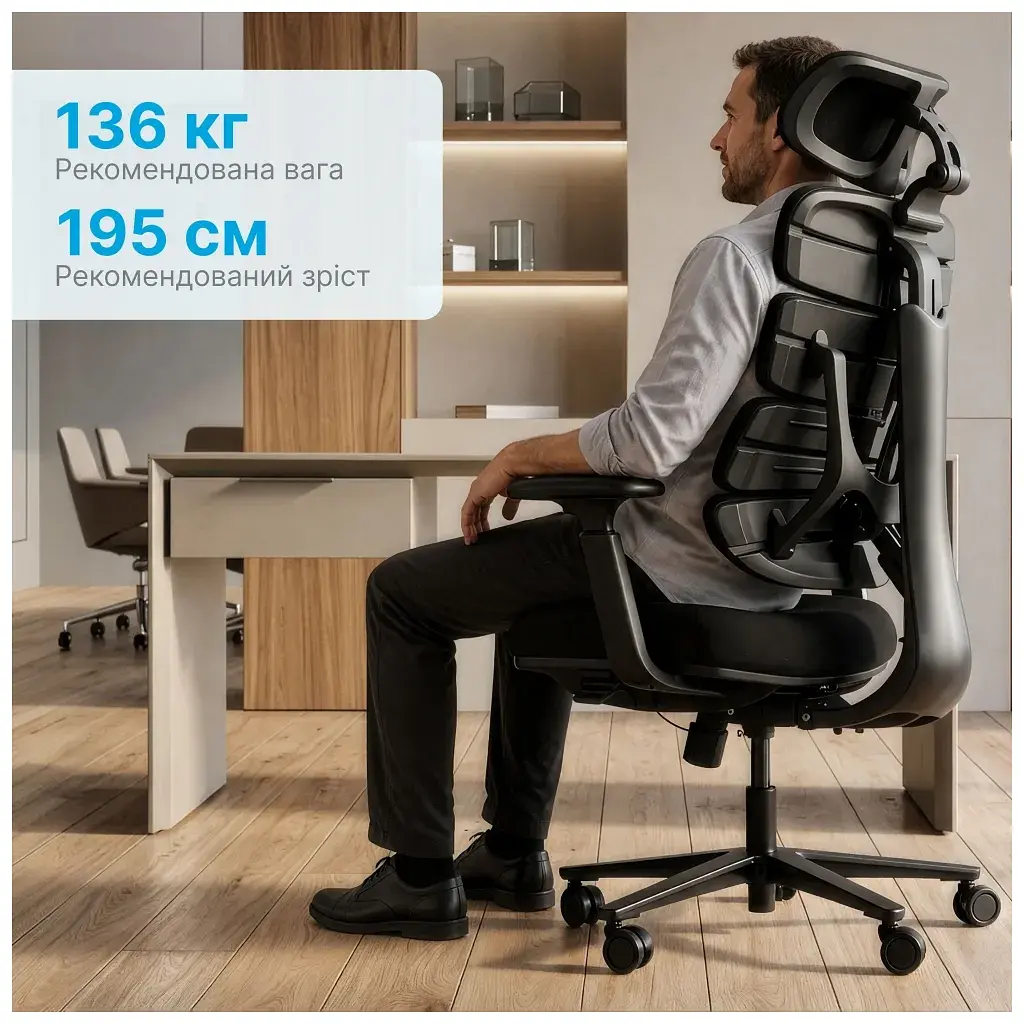 Офисное кресло Sihoo FlexCore OC120B (OC120G) - фото 6