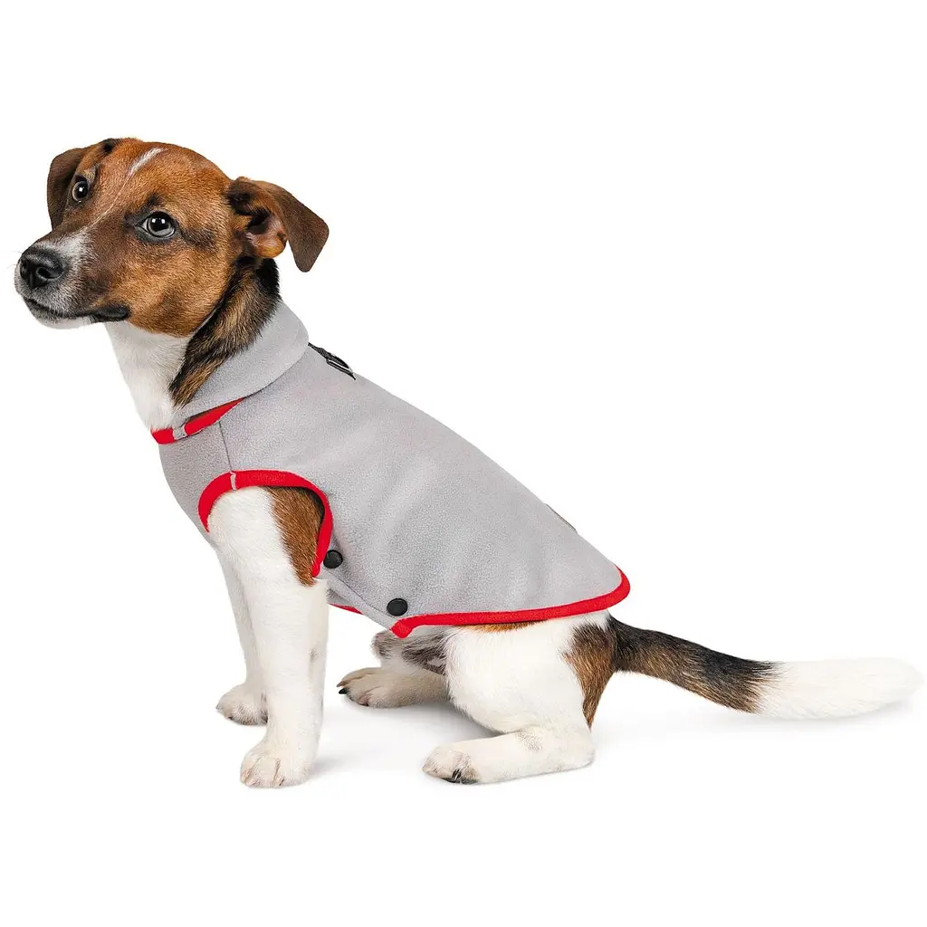 Жилет для собак Pet Fashion Fleecy XS2 серо-красный - фото 2
