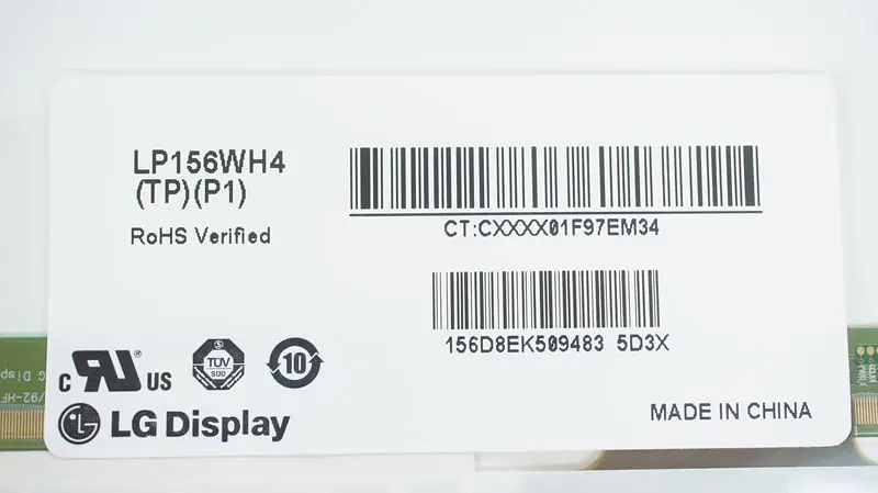 Матриця 15.6 LP156WH4-TPP1 1366х768, 30pineDP LED, NORMAL, матова, роз'єм ліворуч знизу для ноутбука - фото 2