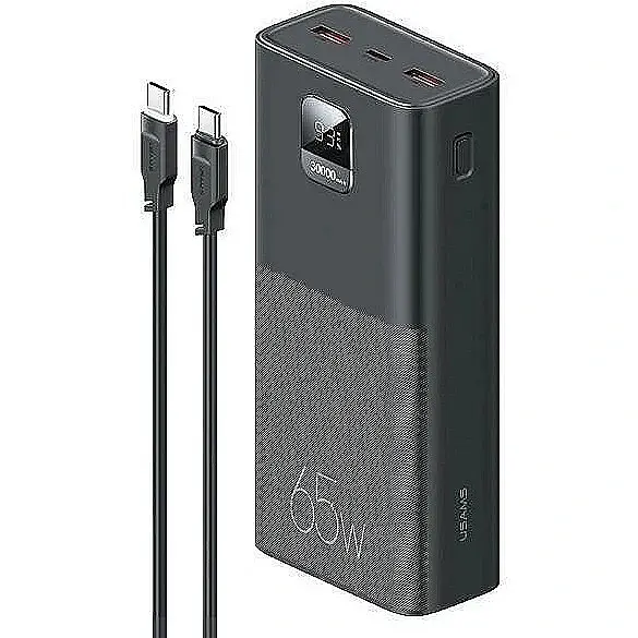Зовнішній акумулятор Usams PB68 (US-CD185) 30000 mAh 65W з дисплеєм - фото 2