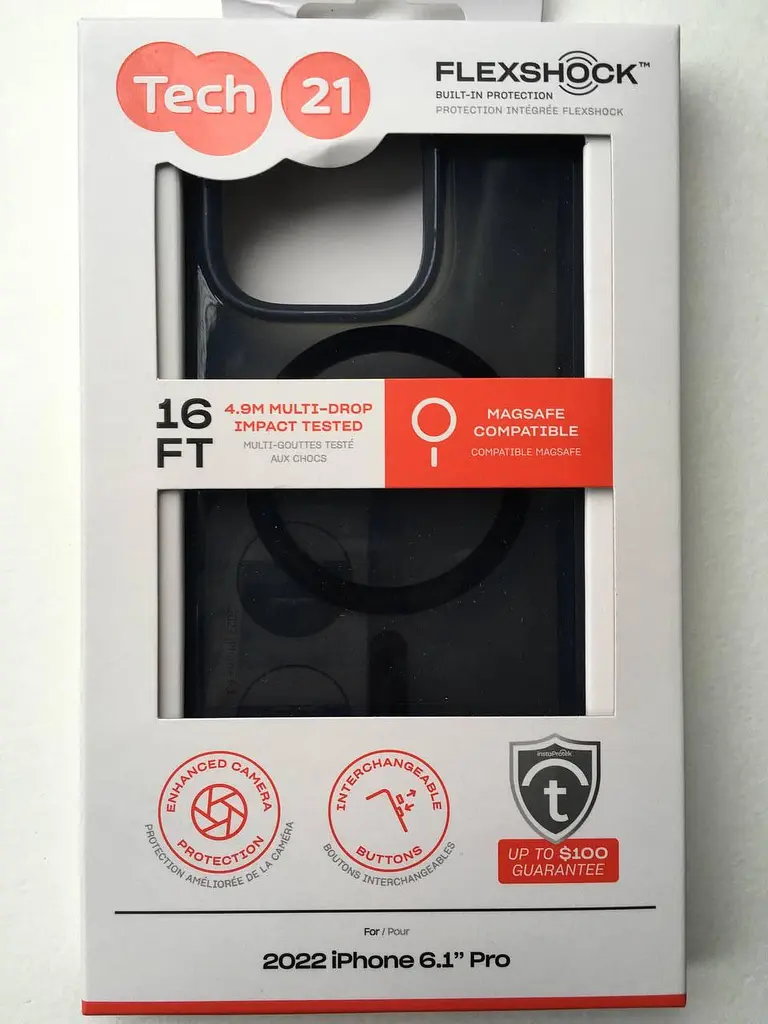 Оригінальний протиударний чохол Tech21 Evo Check MagSafe для iPhone 14 Pro Smokey Black (T21-9837) - фото 10