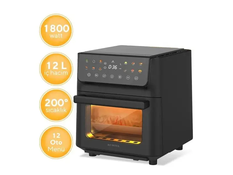 Мультипіч (аерофритюрниця) KUMTEL HAF-10 Black - фото 4