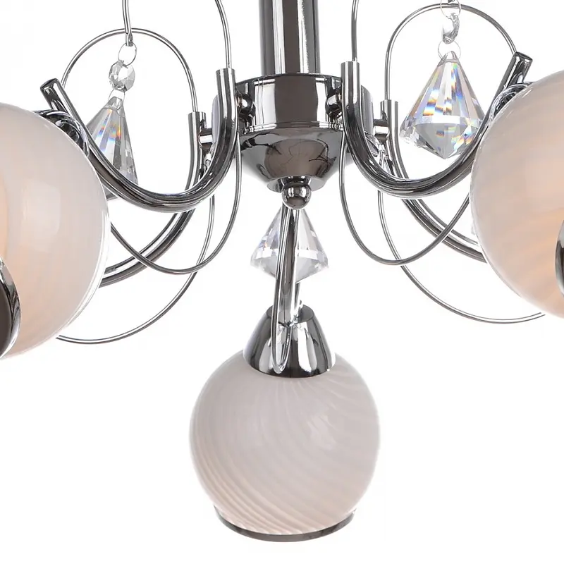 Люстра потолочная Brille классическая E14 40W CH (LK-214C/5) - фото 2