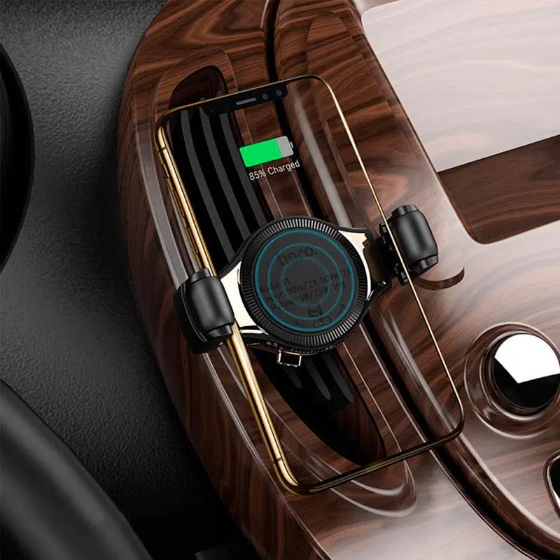 Холдер Hoco S1 Metal Grey (Wireless Charger) - фото 2