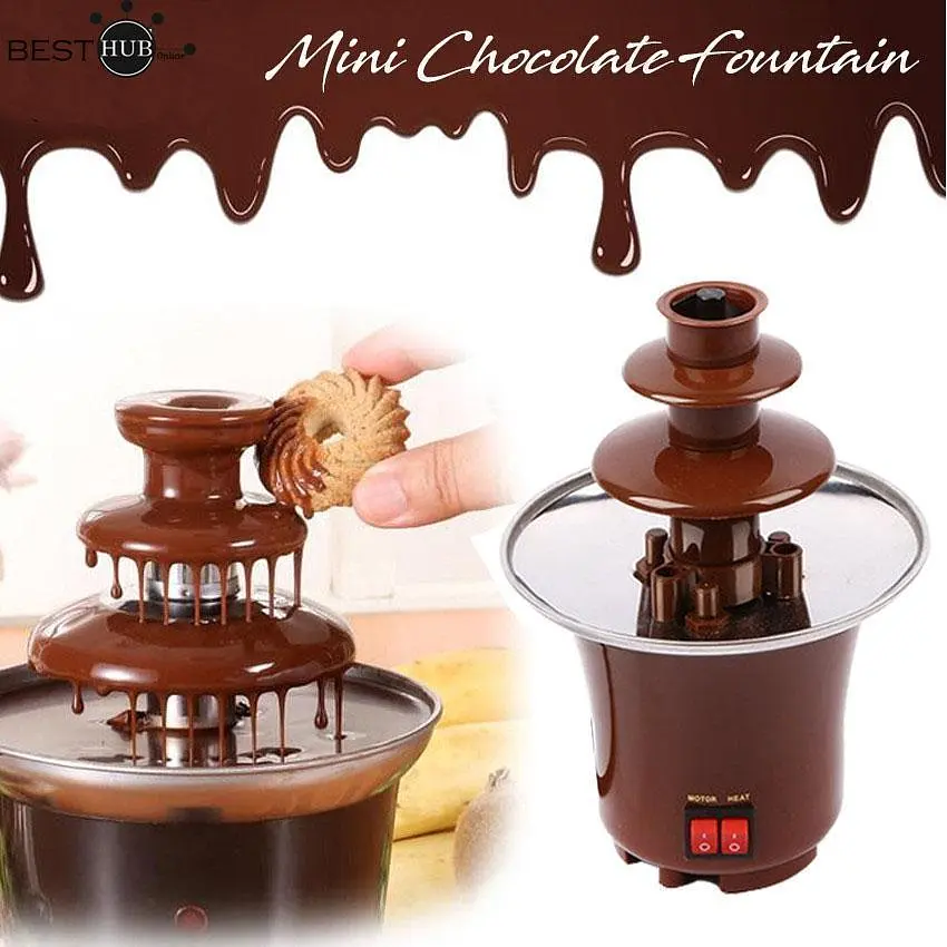 Шоколадний фонтан Фондю Mini Chocolate Fondue Fountain Домашня міні - фондюшниця - фото 4