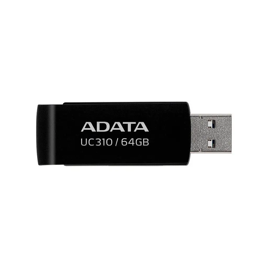 USB флеш накопичувач ADATA 64GB UC310 Black USB 3.0 (UC310-64G-RBK) - фото 2
