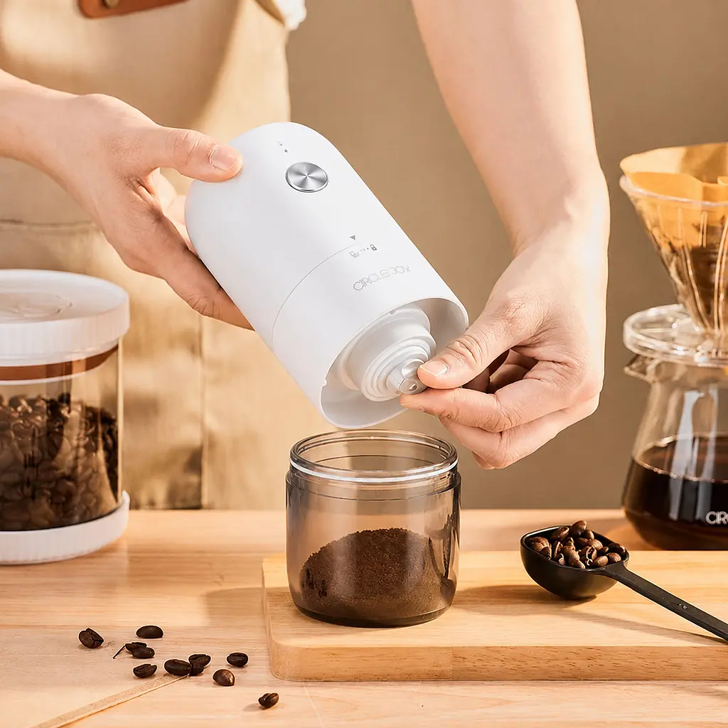 Кавомолка бездротова Xiaomi Circle Joy Electric Coffee Grinder (CJ-DMDJ05) White - фото 6
