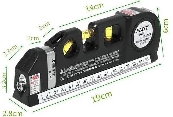 Лазерний рівень із вбудованою рулеткою нівелір — Fixit Laser Level PR0 3 - фото 2