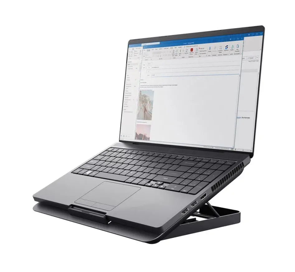 Охолоджувальна підставка для ноутбука 16 дюймів Trust Exto16 ECO Grey 1xFan - фото 3