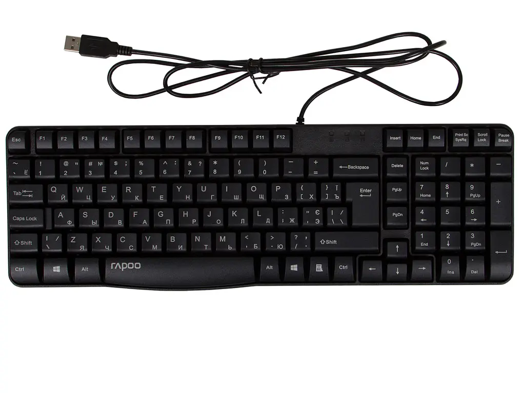 Клавіатура Rapoo N2400 USB Black (59709) (N2400 Black)