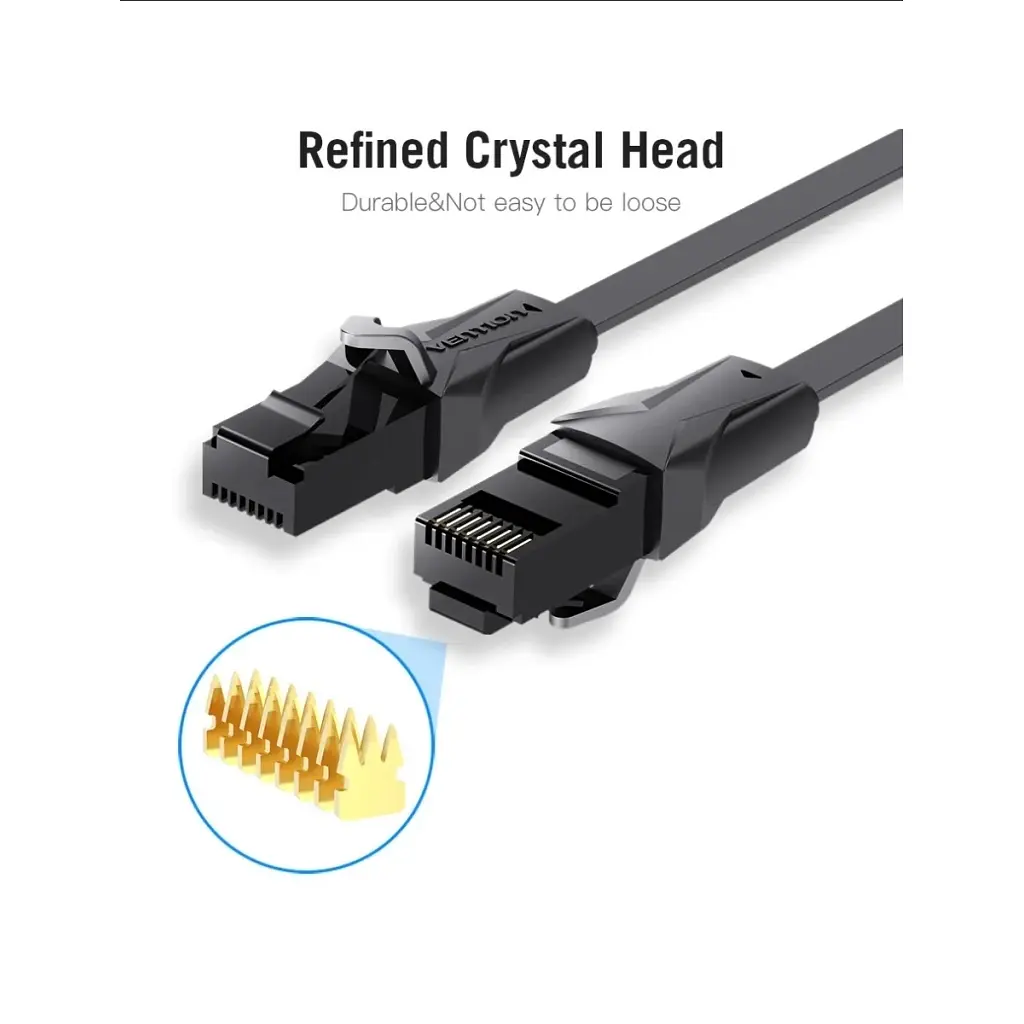 Патч-корд Vention 0.75 м, UTP Cat. 6 RJ-45 чорний (IBABE) - фото 6
