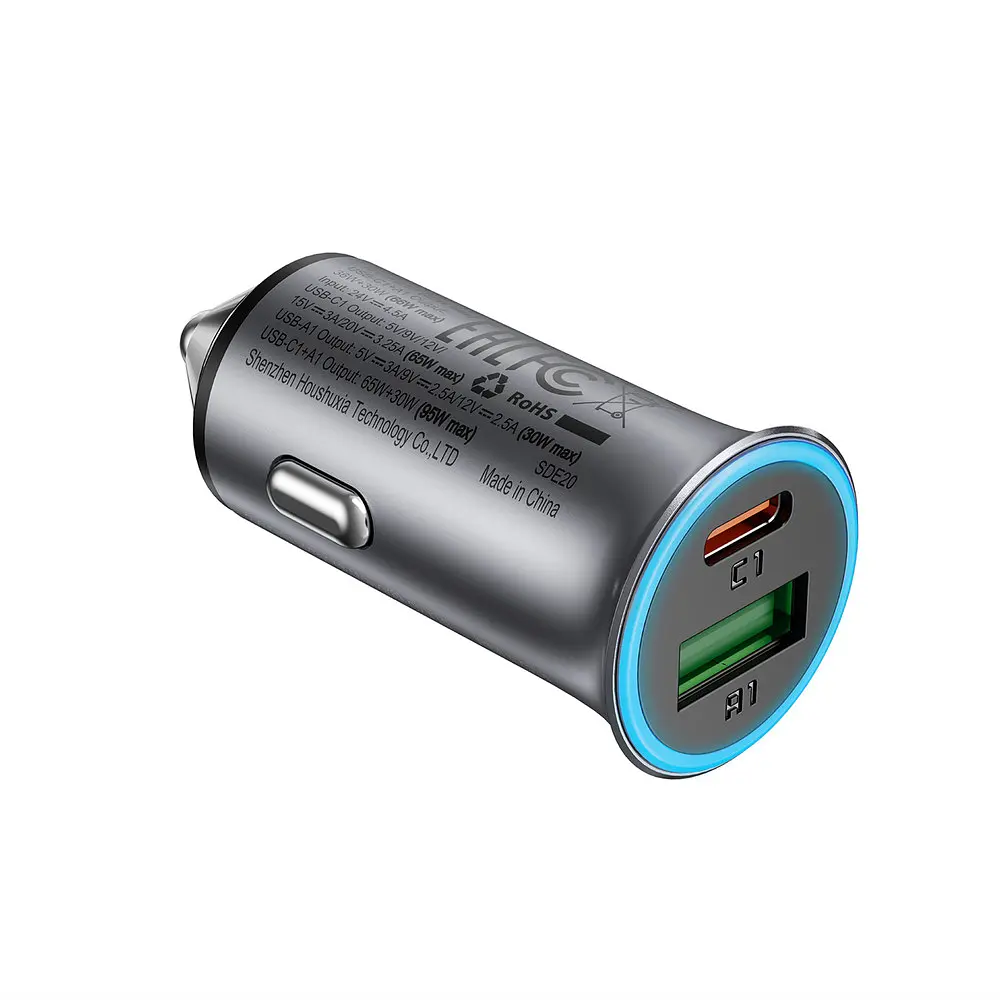 Автомобільний зарядний пристрій ACEFAST B16 95W (USB-A+USB-C) dual port metal car charger - фото 3