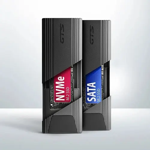 Кишеня зовнішня Axagon GTS, Grey, M.2, Type-C 3.2 Gen 2, 1xM.2 NVMe / SATA, формат 2230/2242/2260/2280, алюмінієвий корпус (EEM2-GTS2) - фото 2