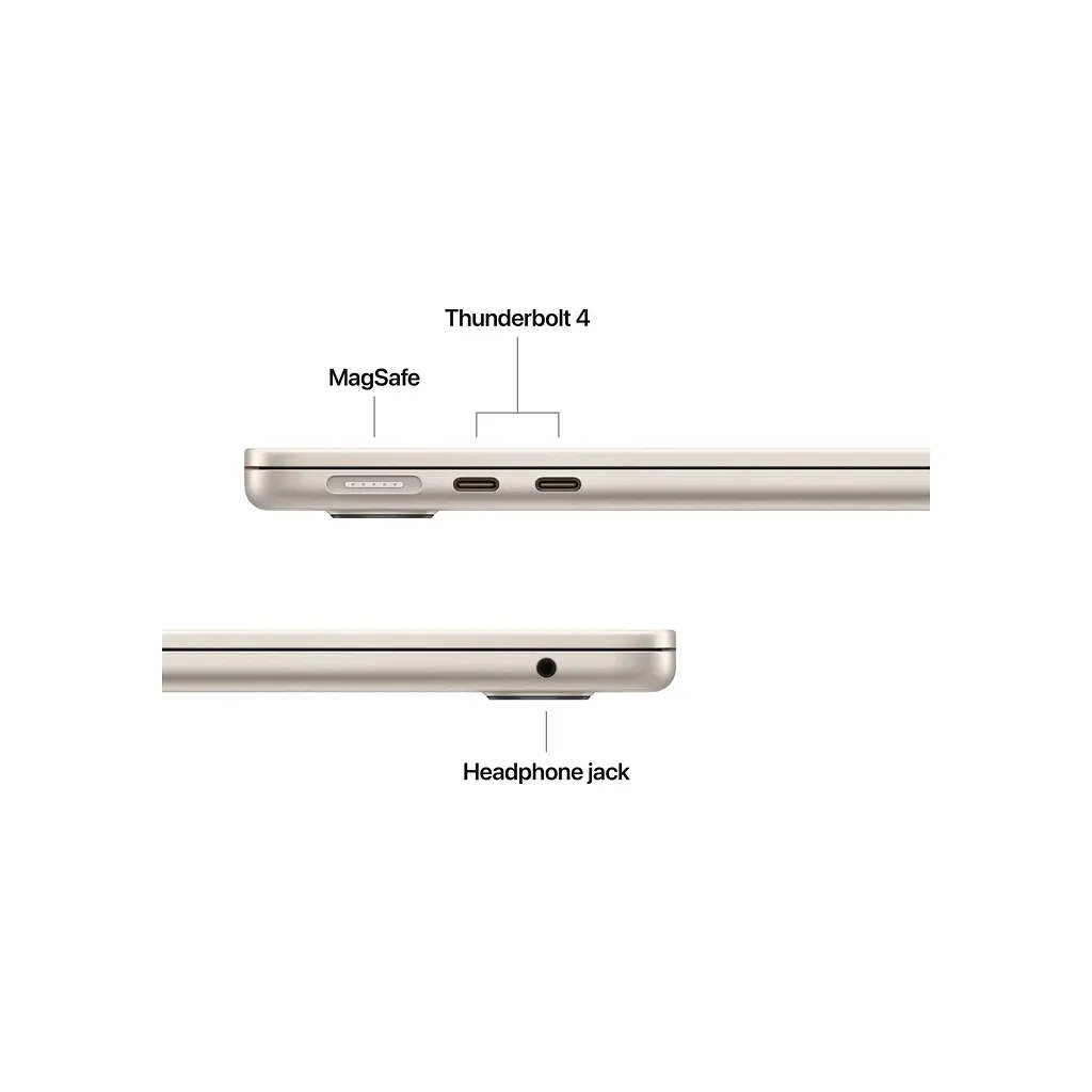 Ноутбук Apple MacBook Air 13 M5 A3449 Starlight (MDHD4UA/A) - фото 6