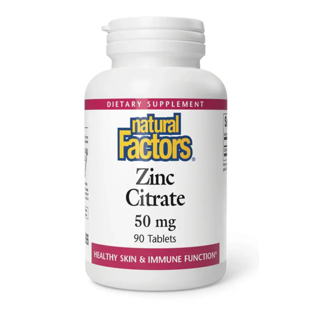 Цинк 50 мг Natural Factors (Citrate) - 90 таблеток, для імунітету