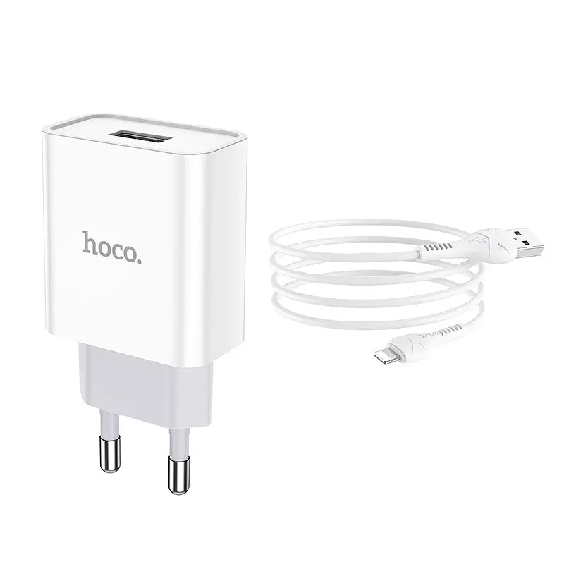 Адаптер сетевой HOCO Lightning cable Asombroso C81A 1USB, 2.1A - фото 5