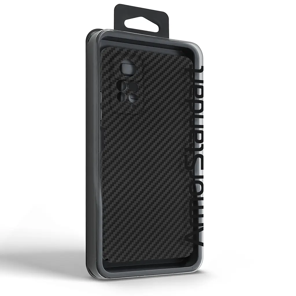 Карбоновый чехол для Xiaomi Redmi Note 12 Pro 4G, LikeCarbon, черный, панель, защитный чехол-накладка, ультратонкий и легкий, противоударный, обеспечивает защиту от ударов, падений и царапин, ArmorStandart (ARM71945) - фото 3