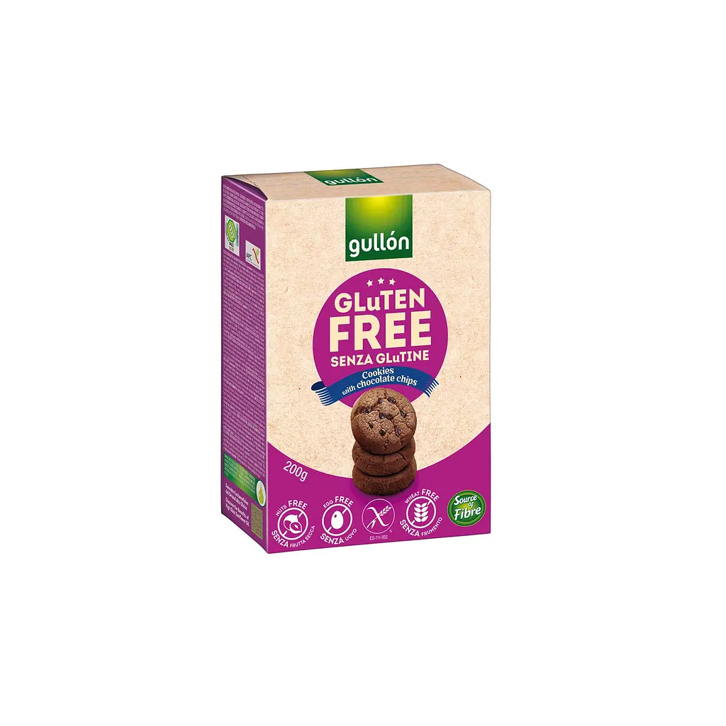 Печиво Gullon Gluten free Cookies with chocolate chips без глютена 200 г