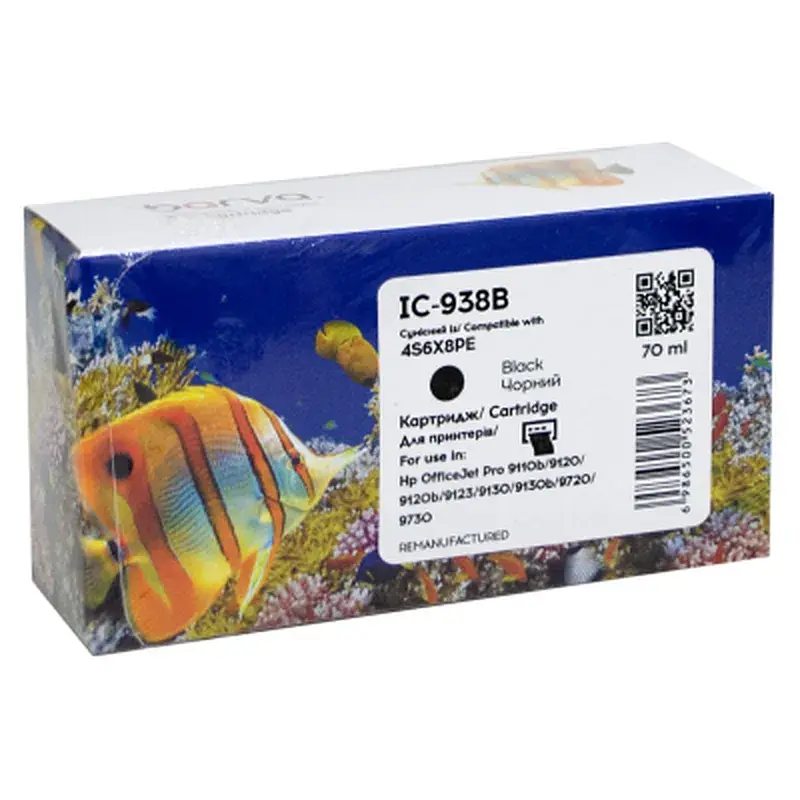 Картридж Barva HP 938 4S6X8PE 1250с black (IC-938B)