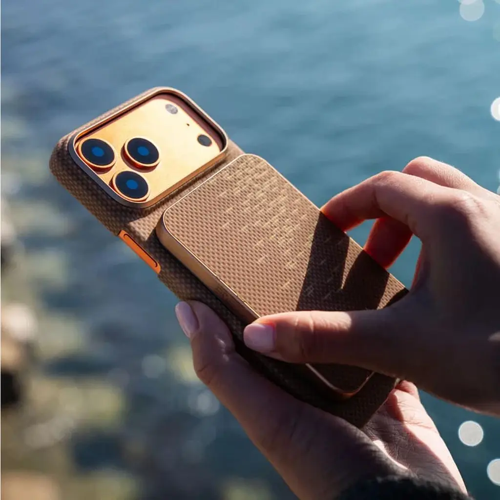 Зовнішній акумулятор Pitaka Aramid Fiber Magnetic 5000mAh 20W Golden Glint (PBQ2506) [161463] - фото 6
