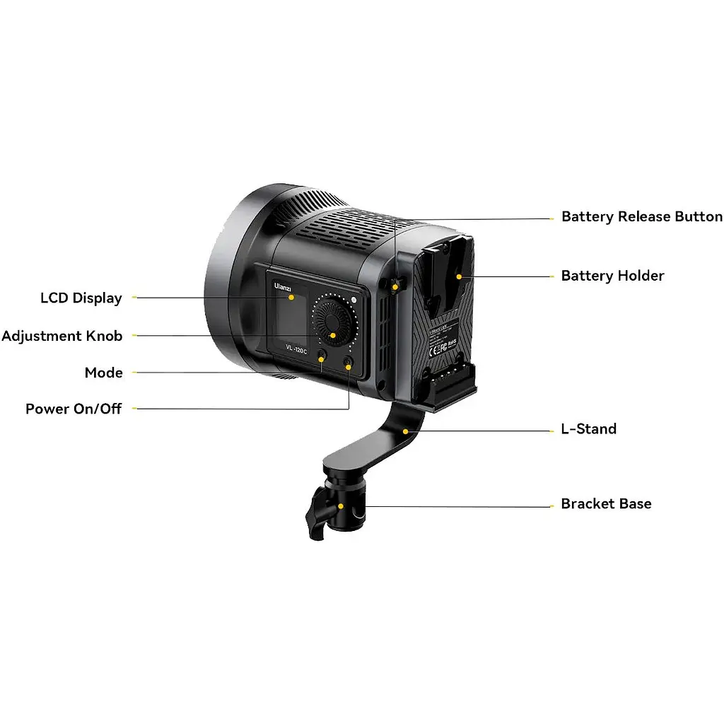 Студійне світло Ulanzi Vijim VL-120C RGB Light [121085] - фото 6
