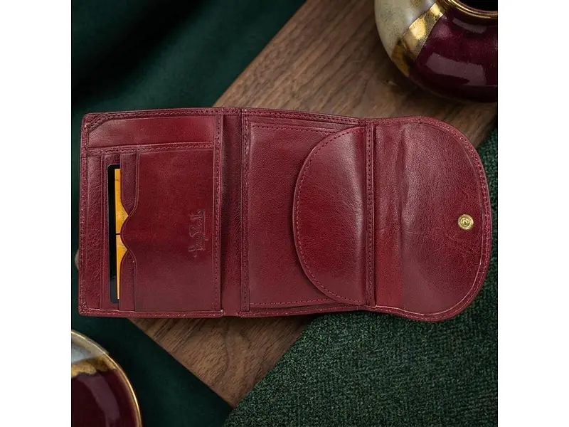Жіночий гаманець із натуральної шкіри Italico 2058 rosso Червоний 10x13,5x2,5 см TONY PEROTTI acs0032534 - фото 4