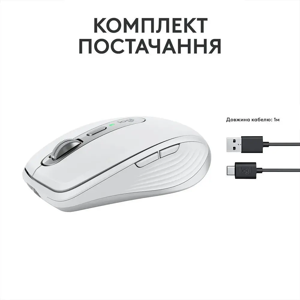 Мишка бездротова Logitech MX Anywhere 3S Wireless/Bluetooth Pale 910-006959 Grey - фото 10