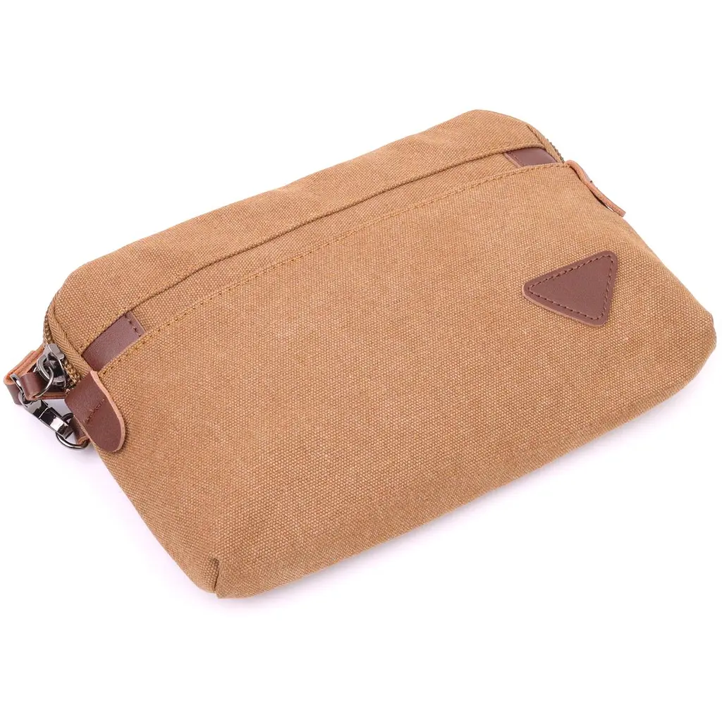 Практична чоловіча барсетка з текстилю 21260 Vintage коричнева - фото 7