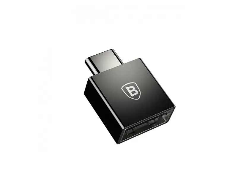 Перехідник Baseus Exquisite Type-C Male Female to USB Black CATJQ-B01 10904 - фото 3