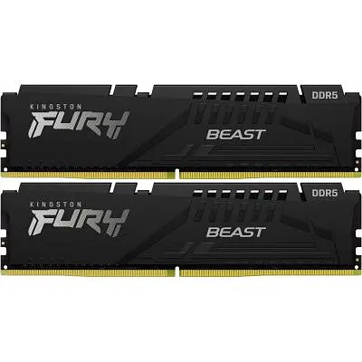 Модуль памяти для компьютера DDR5 32GB (2x16GB) 5200 MHz Beast Black Kingston Fury (ex.HyperX) (KF552C40BBK2-32) - фото 4