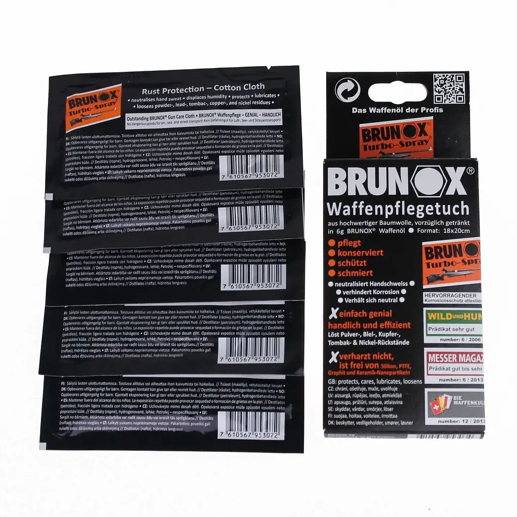 Серветки для догляду за зброєю 5шт в коробці Brunox Gun Care (BRGD0006X5BOX) - фото 4