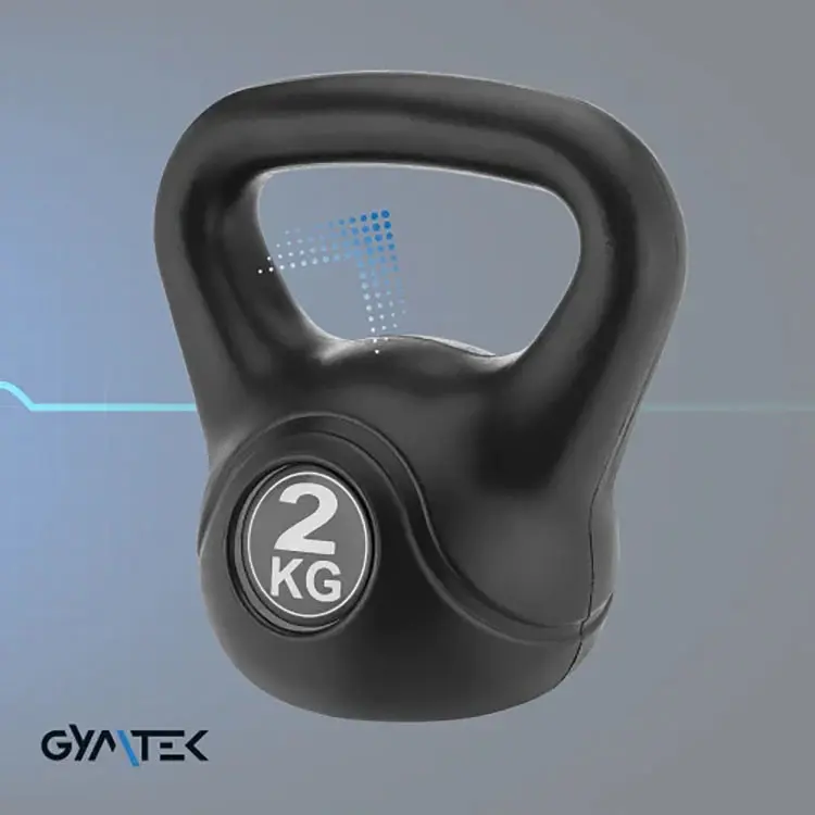 Гиря Gymtek виниловая 2 кг черная - фото 5