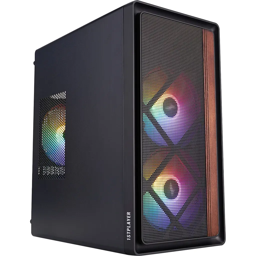 Корпус 1stPlayer WD1-BK-3F1 Чорний