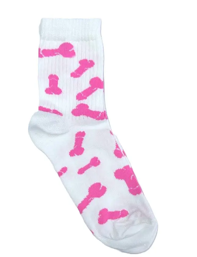 Шкарпетки жіночі "Pisyuny pink" білі