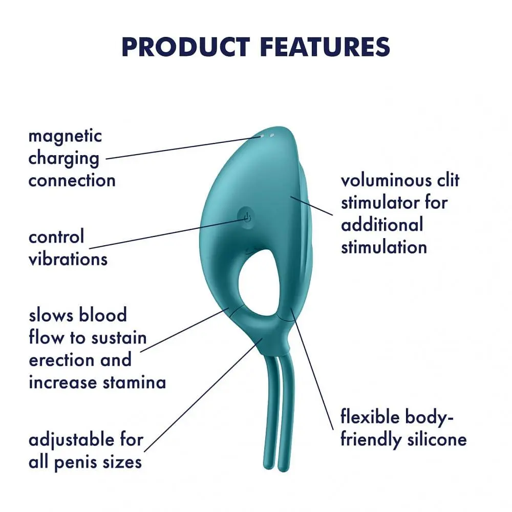 Віброкільце Satisfyer Swordsman 14.2 см зелений - фото 7